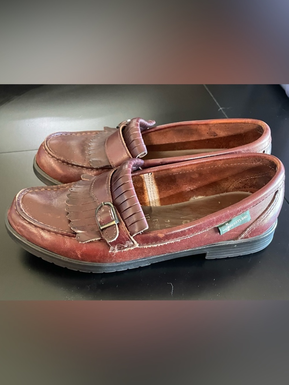 Eastland Womans Loafers M 552502 Brown Buckle on Tassles Size 7.5M vintage shoes